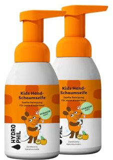 Hydrophil - Schaumseife Kinder - Zertifizierte Naturkosmetik - Handseife Spender Kids - Für empfindliche Haut - Fruchtiger Pfirsischduft - Geeignet ab 3 Jahren (2)