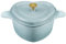 Flavehc Heart Shaped Dutch Oven 3 qt Cast Iron Dutch Oven Pot with Lid Enameled Cast Iron Dutch Oven for Bread Baking, Light Blue