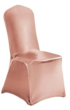 NNCSNE Housses de Chaise bronzantes 9 Couleurs Or Argent Spandex Lycra Housse de Chaise for Maison hôtel fête de Mariage décoration de Chaise de Luxe(Rose Gold)