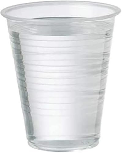 2 UR DOOR Disposable Clear Plastic Cups 100-Pack – 7oz (180ml) for Travel, Weddings, Parties, Picnics, Wine, Juice, Desserts, Vending, and Cold Drinks, Transparent, White