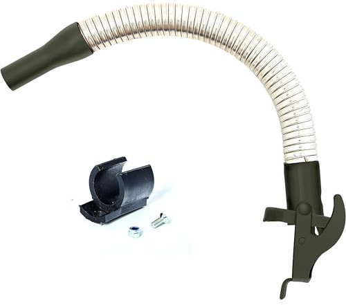 BW Bec verseur flexible pour bidon de carburant en métal - 5/5 l - Tuyau flexible de 25 mm - Avec support pour bidon de 5 l - Vert bronze - RAL 6031-F9 - Fabriqué en Europe