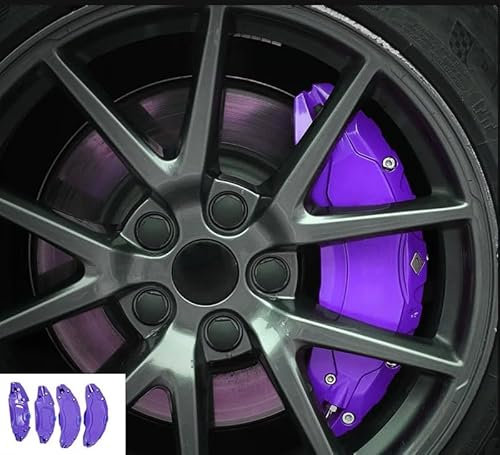 Copertura Pinza Freno Auto,4 Pcs 19/20 in Coperchi Pinza Freno a Disco Auto,Copripinza Ruota Copri Pinza Freno a Disco in Lega Alluminio Sostituzione Coperchio Protezione,per Model Y (Viola intenso)