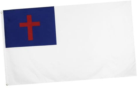 ibasenice 1 Stück Religiöse Flagge Außenflaggen Banner-Flaggen DIY-Flagge Parteifahne christliche Flagge Weiß