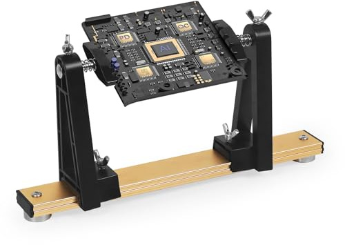 PCB Leiterplattenhalter Löthilfe –Verstellbare dritte Hand mit 360° Drehung, stabiler Leiterplattenhalter für präzises Löten, Lötstation Zubehör für Elektronik Reparatur