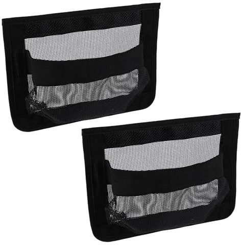 Lyreh 2 Stück Selbstklebende Aufbewahrungsnetz Taschen, 25,5x18,5cm Wasserdichtes Boots Aufbewahrungsfach zum Ordnen von Bootswerkzeugen Angelausrüstung und Persönlichen Accessoires
