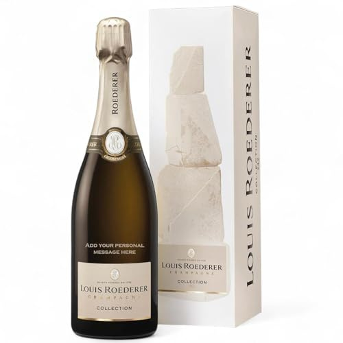 Personalised Louis Roederer Champagne Gift for all occasions, Customised Engraved Champagne Bottle, Premium Alcohol Gift Ideas 75cl