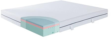 EGO HOME Matratze 90x200 cm Hoch 18cm H3-7-Zonen Kaltschaummatratze mit Memory Foam, Öko-TEX Zertifiziert, Punktelastisch, Rückenschonend - Weicher Bezug mit Wolken-Ahnlichem Tragegefühl