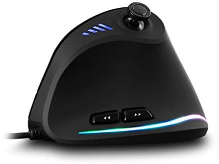 Mouse da gioco verticale ergonomico con cavo USB con illuminazione RGB - Pulsanti programmabili aggiornati per PC, laptop e computer
