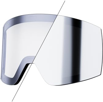 KAPVOE K718 Magnetic Replacement Lens – Silver Photochromic S1–S4, Anti-Fog UV400, Impact-Resistant Double Lens – Swap-Ready Spare Lens for K718 Ski Goggles (Lens Only)