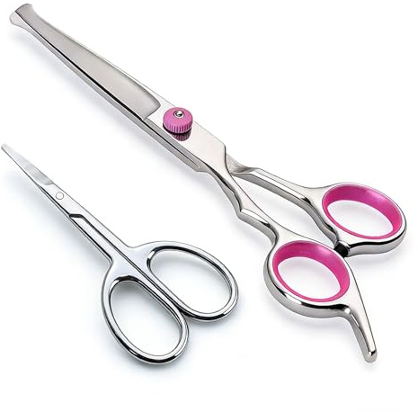 XTSWFC Pubic hair scissors for women, Round-Tip Scissors & Bikini Trimmer Safety Groomer For Sensitive Areas, Stainless Steel trimming scissors for pubic hair, Ergonomic Grip
