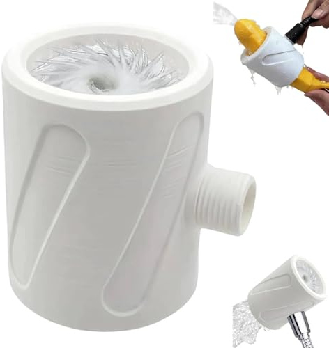Dusche für Männer - Rostfrei, Hoher Wasserdruck, Breiter Wasserstrahl,Massagedusche für Männer - Für Zuhause, Hotel, entspannende Massage für Erwachsene, als Geschenk für (Weiß, L)