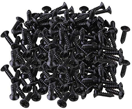 BQLZR Black Metal Pickguard Mounting Screws for Electric Guitar Replacement Pack of 1000