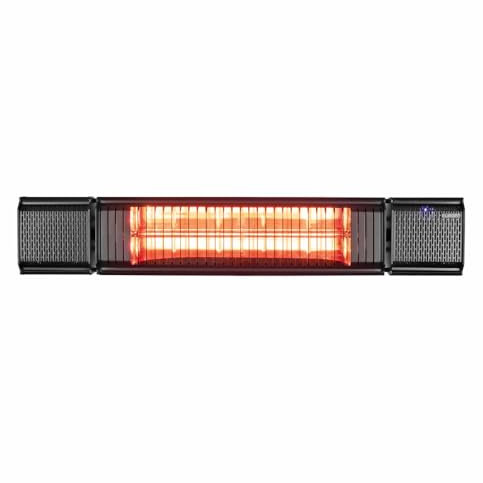 Eurom Terrassenheizung Heat and Beat, 2.000 W, inkl. BT-Lautsprecher, schwarz 334579 (Terassenheizung Balkonheizung Gartenheizung Terrassenstrahler Heizstrahler Gartenheizstrahler)