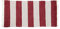 Relaxdays Flickenteppich gestreift 70 x 140 cm mit Fransen aus 100 % Baumwolle, Fleckerlteppich, Weiß-Rot