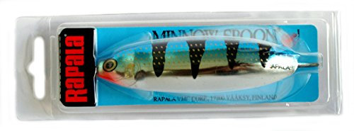 Rapala Minnow Spoon, FISHING_HOOK - MBT color, 10cm, 32.0 grams, Weedless design - for Pike, Redfish, Snook, Tarpon, Tuna
