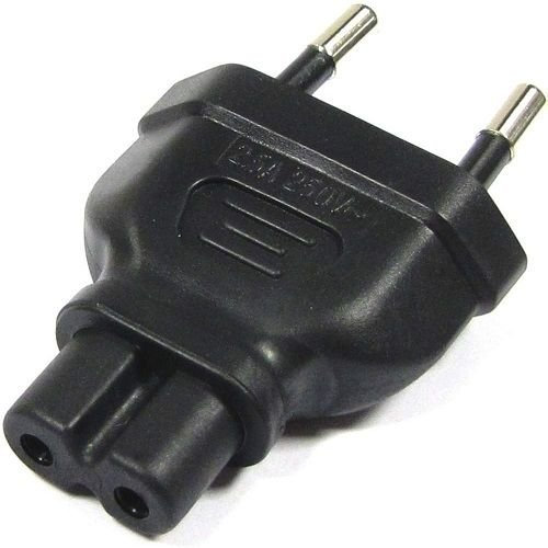 CABLEPELADO Adaptateur de prise IEC-60320 C7 vers bipolaire,Prise CEE 7/16 vers Euro 8 femelle C7,Supporte jusqu'à 10 A, 250 V CA, Canon, etc.