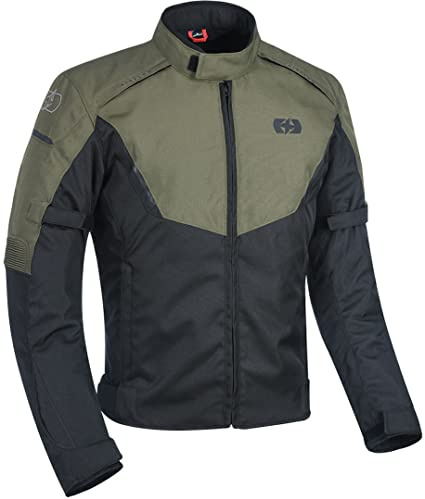 Oxford Men's Delta 1.0 Motorcycle Jacket, Black/Green, 3XL