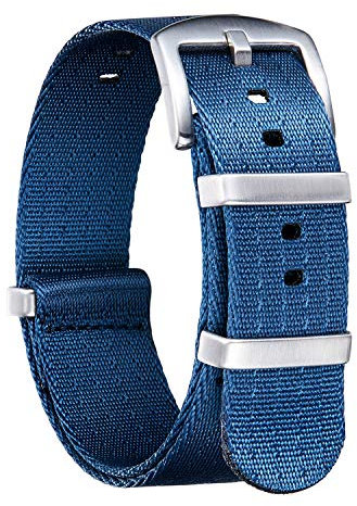 BINLUN Nylon Uhrenarmbänder Dick G10 Premium Ballistic Multicolor Ersatzuhrenarmbänder mit Schwarz/Silbe Edelstahlschnalle für Männer Frauen 18mm 20mm 22mm 24mm (Upgrade Design Version)