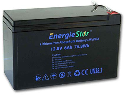 LOWENERGIE 6Ah, 77Wh LiFePo4 Battery 12.8V Lithium-Ion Iron Phosphate 12V Leisure Solar Caravan (Battery only)
