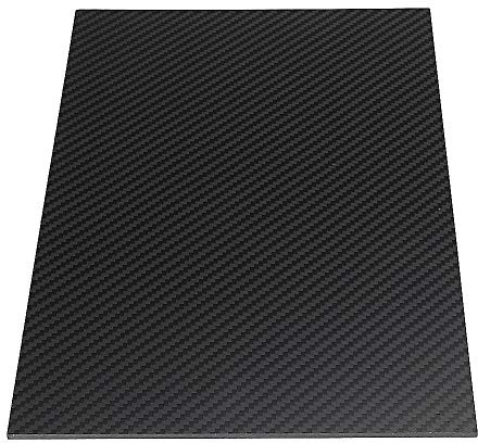 Generic 3K-Kohlefaser-Platte, 200 x 300 mm, Schwarz, 4 mm Dicke