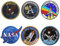 6 Stück NASA Aufnäher, NASA Patches, Kombination Klett NASA Gestickte Aufnäher für Rucksäcke Caps Hüte Taschen Sammlung