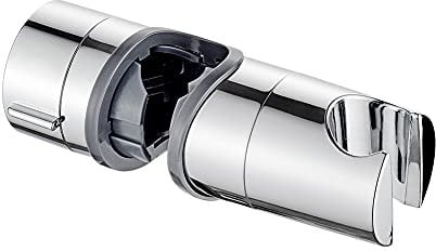 Ibergrif - Support Pommeau Douche de Salle de Bain, Clamp Douchette Réglable, Chrome