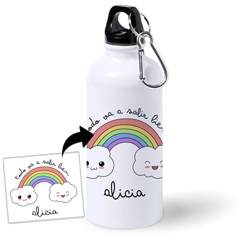 Botella de Aluminio Personalizada Infantil Todo Va A Salir Bien (600ml)