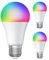 ledscom.de 3 Stück E27 LED RGB Leuchtmittel, A60, warmweiß - kaltweiß (3000-6500 K), 9,4 W, 892lm, Smart Home, WLAN, Alexa, matt