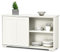 GIANTEX Aparador Bajo con Puertas, Mueble de Cocina con Estante Ajustable en Altura y Puertas Correderas, 106,5 x 33 x 60 cm, Mueble Auxiliar para Cocina, Salón y Pasillo (Blanco Crema)