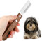 Couteau de coupe pour chien avec manche en bois pour chiens émoussés Teckel à poil dur, couteau à dénuder moyen Couteau de coupe à droite marron Outil de toilettage pour animaux de compagnie