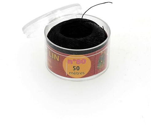 Fil au chinois N° 80 '3B Com ' Noir 50 m
