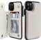 LETO for iPhone 13 Pro Max Case,Luxury Flip Folio Leather Wallet Cover with Card Slots and Kickstand for Girls Women,Slim-fit Protective Phone Shell 6.7 White