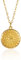 ZAVANA Runde Scheiben-Halskette, Vergoldete Halskette mit rundem Mandala Anhänger. Zierliche Goldkette mit glänzendem Anhänger für Damen und Teenager Mädchen. Hochwertiger Modeschmuck für Frauen.