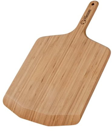 Chef Pomodoro Pala Pizza 30 cm, Tabla Pizza Horno de Madera de Bambú para Hornear Pizza Casera y Pan, Bandeja Madera Aperitivos, Embutidos y Quesos, Utensilios de Cocina para Pizzeros