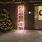 Bussandri Exclusive - LED-Silhouette Weihnachtsmann auf Leiter 552 LEDs 50x200 cm