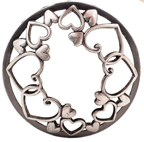 Purple River Kerzendeckel für Duftkerzen | Heart Silber | Burning Cap mit schönem Muster für deine Duftkerze im Glas | Kerzenaccessoires für stille Flamme | Kerzenabdeckung