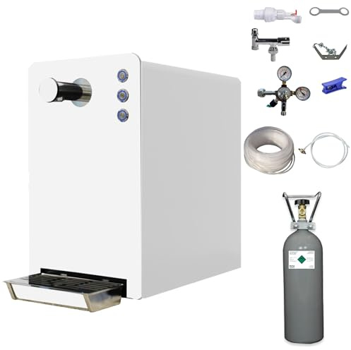 BieTal® Wassersprudler BT-30 SetTafelwasseranlage mit Kühlung Sprudelwasser Trinkwasser Wasserspender 30 L/h - weiß