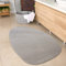 CARPETIA Ovaler Badezimmer Teppich angenehm weich – pflegleicht – in Sand, 80x120 cm Oval
