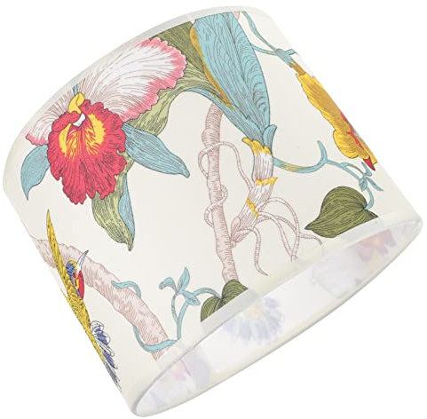 OSALADI Lampenschirm Aus Farbigem Stoff Trommel Blumen-Trommel-Lampenschirm Blumen-Lampenschirm Trommel-Lampenschirme Für Stehlampen Retro-Lampenschirm Trommel-Lampenschirme Für
