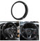 CGEAMDY Coprivolante Volante, Coprivolante per Auto, Protezione Custodia Volante Cover Pelle Artificiale Universale, Brillantato Strass Antiscivolo Coprivolante in Pelle Bling per Auto (Nero)
