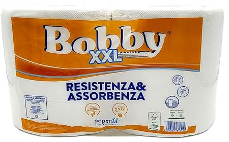 Tecnokit paire de rouleaux d'essuie-tout, rouleaux de papier industriel pour la maison, le bureau, la salle de sport, le garage, 2000 feuilles XXL