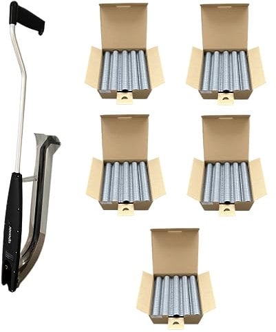 UPONOR Pinzatrice per riscaldamento a pavimento, 1250 pezzi, 14-20 mm, tubo di riscaldamento a pavimento, per tubo di riscaldamento a pavimento, supporto per tubi, aghi per tubi, clip