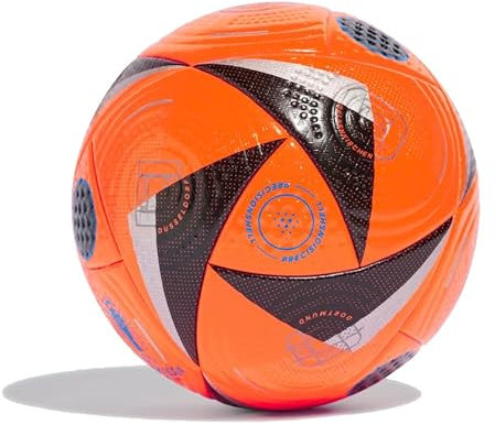 adidas Pallone Euro 24 Pro Match – Realizzato con materiali di fascia alta, precisione e precisione, per celebrare il campionato europeo, palla invernale disponibile (5, arancione solare)