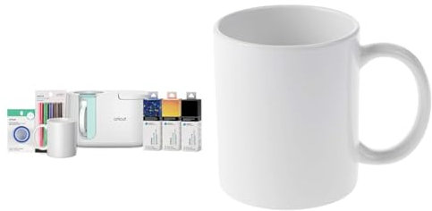 Cricut Mug Press, Kit de démarrage & Céramique Lot de 2 tasses vierges blanches de 355 ml pour sublimation Infusible Ink pour une utilisation Mug Press 2007821, 2 Unité