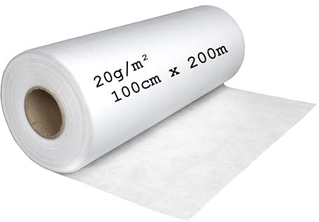 Koi Herdecke Filtervlies für Teich & Filteranlagen | Stärke: 20g/m² | 100 cm x 200 Meter | Wasserdurchlässige Vliesrolle in Profiqualität | Made in Germany
