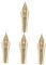 STOBOK 4pcs Fountain Pen Nibs Replacement for Calligraphy and Writing Nibs and Lightweight Design for Students and Artists