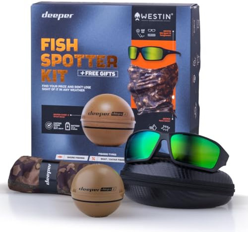 Deeper Fish Spotter Kit Limited Edition - Echolot Set, Angelset für Uferangler, Sonar