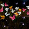 HIQE-FL LED Schmetterling Glühwürmchen Solarleuchten Solar,2 Stück Solarlampen für Außen Garten,Solar-gartenlichter,Zäune,Hochzeit,Hof,Party Dekoration