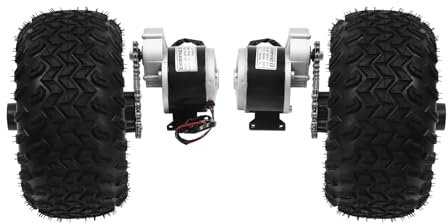 10 Zol Motor Drive Air Wheel Conversion Kit, Doppelradsatz für Elektro-Strandfahrrad, Radsatz für Elektro-Cart Bike 24V/36V Umbausatz (24V-Digitalanzeige)