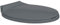 Gecheer Soft-Close Toilet Seat Grey Oval Slow Close Toilet Seat for Family